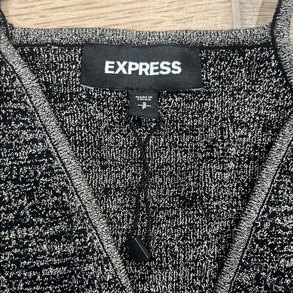Express Black and Gold Sweater Body suit - Picture 2 of 4